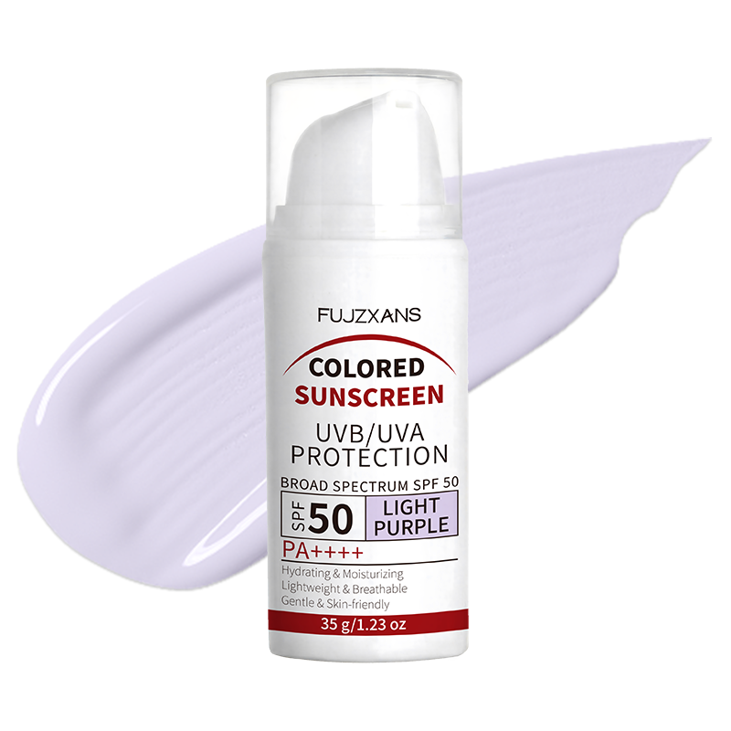 Spf 50 Waterproof Sunscreen - ครีมกันแดดสีม่วงอ่อน SPF 50 รองพื้นบีบีครีม - ผิวกระจ่างใส