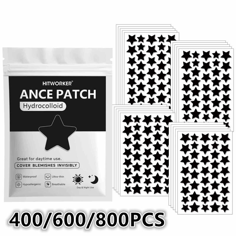 Hydrocolloid Pimple Patch - แผ่นปิดสิวรูปดาว 400/600/800 ชิ้น แผ่นปิดสิวแบบไฮโดรคอลลอยด์กันน้ำ สำหรับปกปิดจุดด่างดำและรักษาสิว