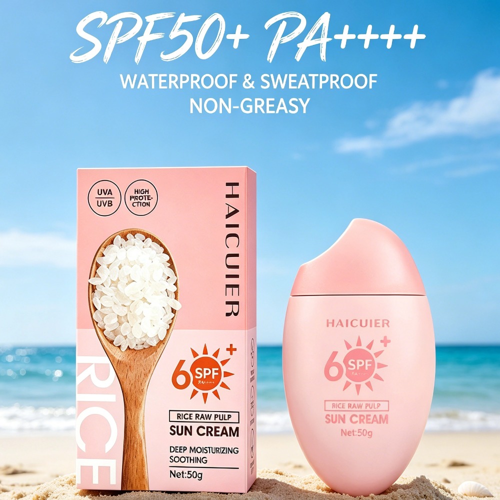 Spf 50 Waterproof Sunscreen - SPF50+ ครีมกันแดด ไรซ์ โรว์ พูล โมอิสเจอร์ไรซิ่ง