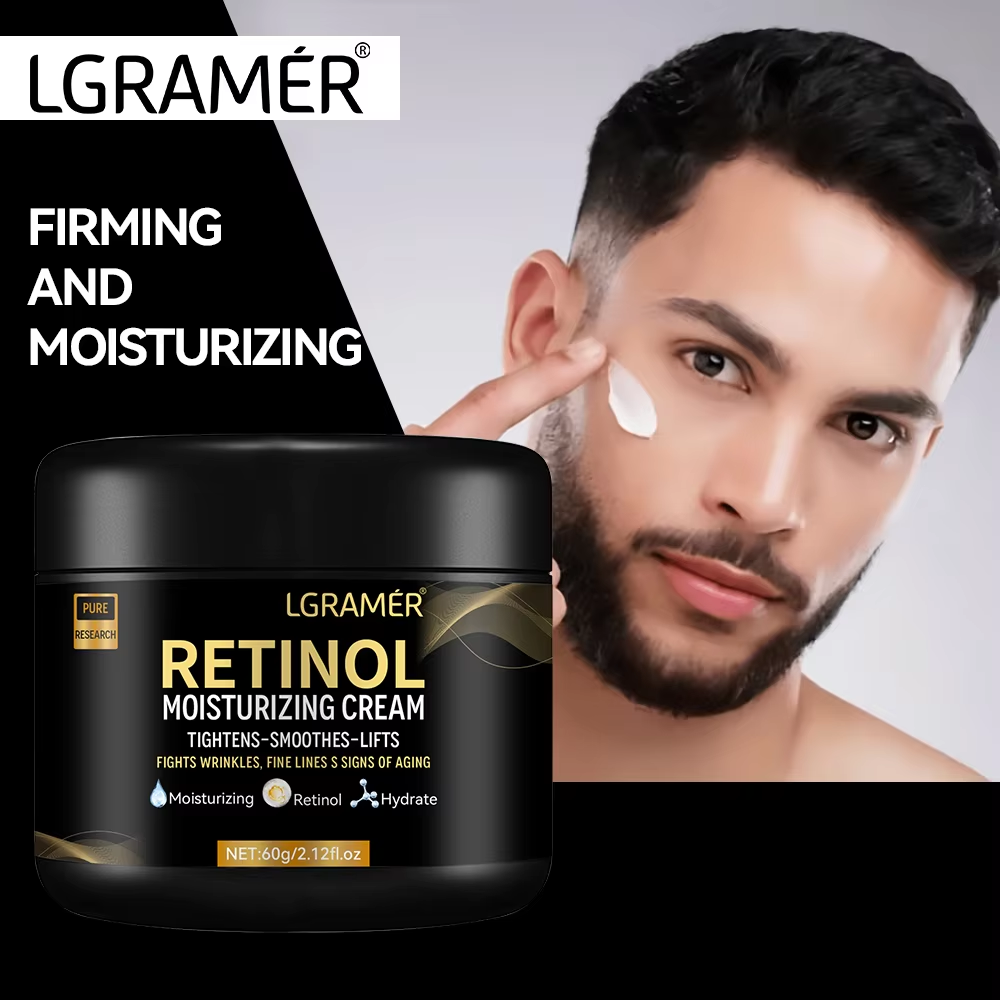 Retinol Anti Wrinkle Cream - มอยเจอร์ไรเซอร์บำรุงผิวหน้าเรตินอลสำหรับผู้ชาย ครีมเรตินอลให้ความชุ่มชื้น ต่อต้านริ้วรอย ลดริ้วรอย กระชับรูขุมขน ผิวขาวกระจ่างใส