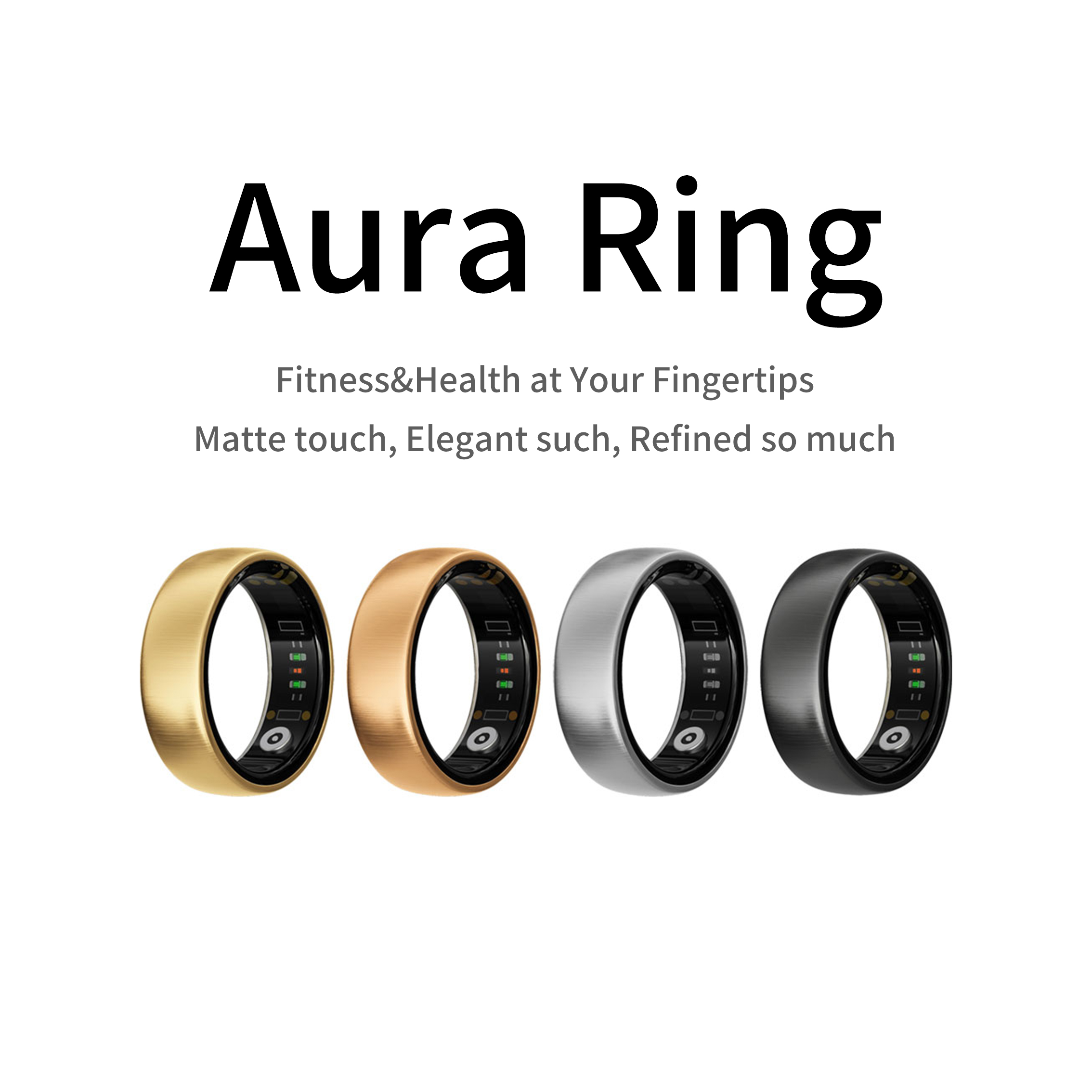 Health Monitors - แหวนอัจฉริยะ AURA Matt สำหรับออกกำลังกาย ตรวจสุขภาพ ตรวจการนอนหลับ