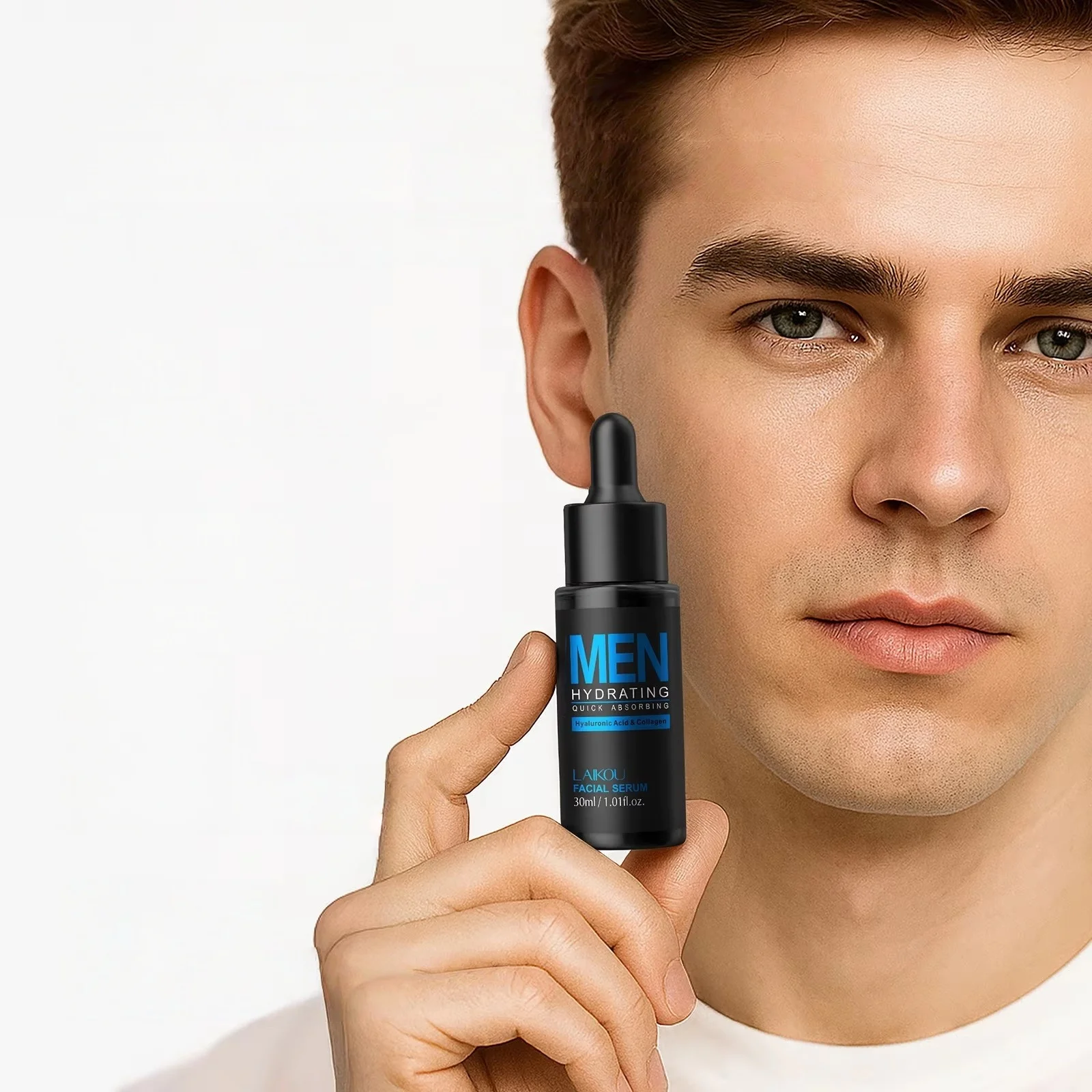 Hyaluronic Acid Facial Serum - เซรั่มบำรุงผิวหน้าสำหรับผู้ชาย 30 มล. ควบคุมความมัน ต่อต้านริ้วรอย กระชับผิว