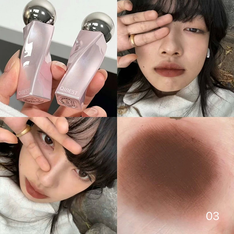 Matte Velvet Lip Tint Long Lasting - QIBEST เวลเวท นู้ด ลิป มัด เมคอัพแบบธรรมชาติ