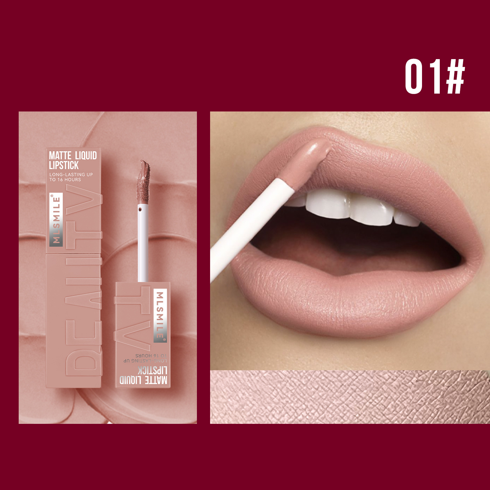Matte Velvet Lip Tint Long Lasting - ลิปสติกเนื้อแมท 6 สี ติดทนนาน ไม่เลอะ ไม่ติดผ้า