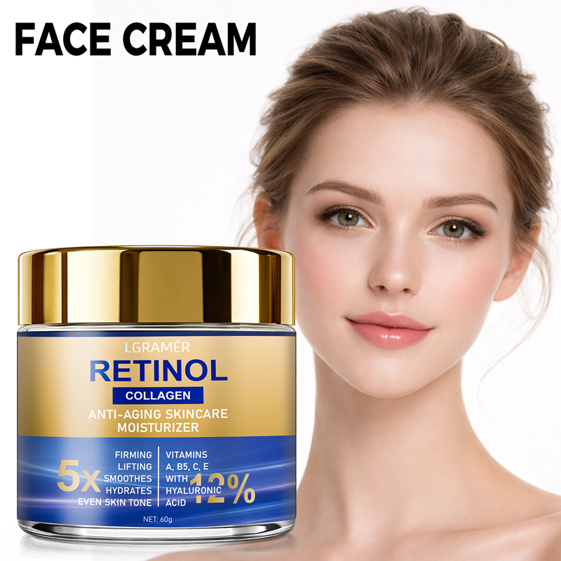 Retinol Anti Wrinkle Cream - ครีมบำรุงผิวหน้าเรตินอลครีมลดริ้วรอยคอลลาเจนครีมกรดไฮยาลูโรนิก 30 ก/60 ก. ผลิตภัณฑ์ดูแลผิวเครื่องสำอางสำหรับผู้หญิงและผู้ชาย