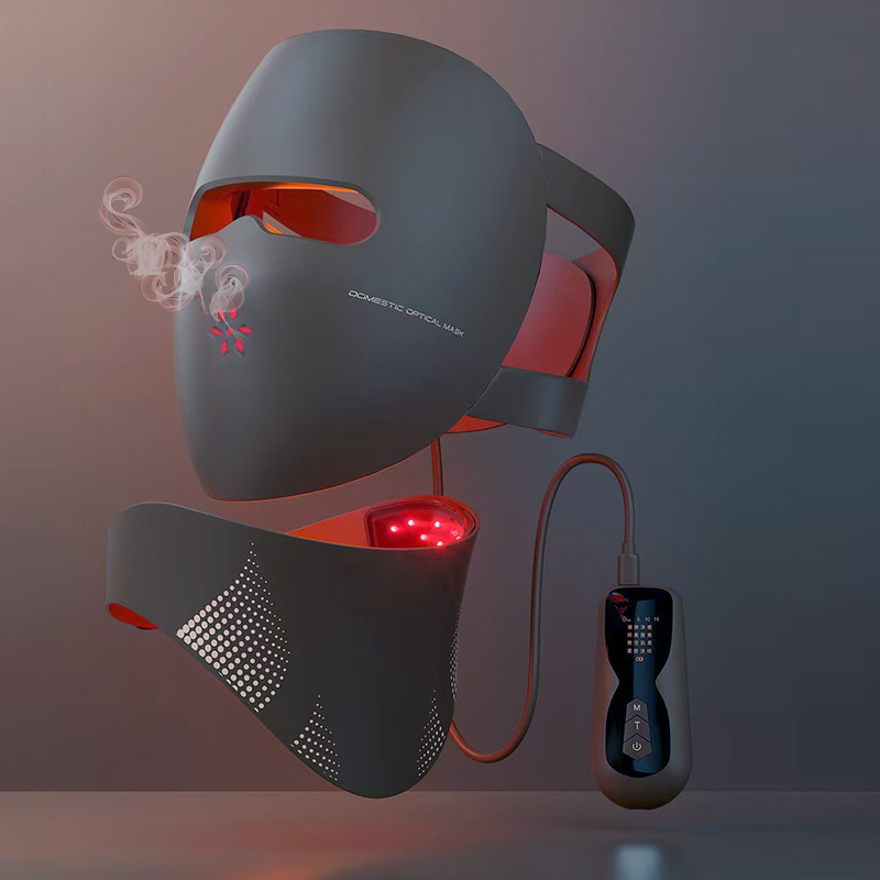 Led Light Therapy Face Mask - หน้ากากซิลิโคนนุ่มคุณภาพสูง 3C LED สำหรับบำบัดผิวหน้าและลำคอ ดีไซน์ตามหลักสรีรศาสตร์เพื่อการดูแลผิวต่อต้านริ้วรอยอย่างแท้จริงที่บ้านและระหว่างการเดินทาง
