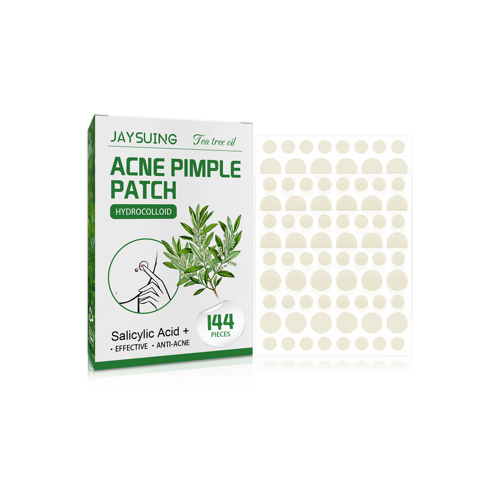 Hydrocolloid Pimple Patch - แผ่นแปะสิวไฮโดรคอลลอยด์ - ดูดซับหนองและน้ำมัน ลดรอยแดง ใส่ได้ตลอดวัน