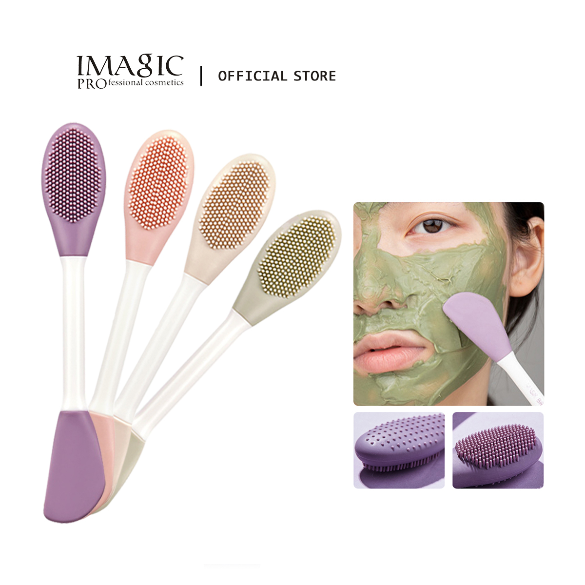 Silicone Face Scrubber Electric - IMAGIC ซิลิโคนทําความสะอาดผิวหน้า & แปรงมาส์ก 2 In1