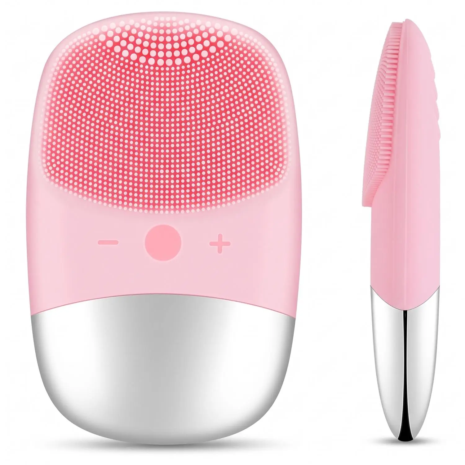 Silicone Face Scrubber Electric - แปรงทำความสะอาดผิวหน้าแบบใช้ไฟฟ้า ทำจากซิลิโคน มีระบบสั่นด้วยคลื่นอัลตราโซนิก ช่วยนวดและทำความสะอาดผิวหน้าอย่างล้ำลึก สามารถชาร์จไฟผ่าน USB