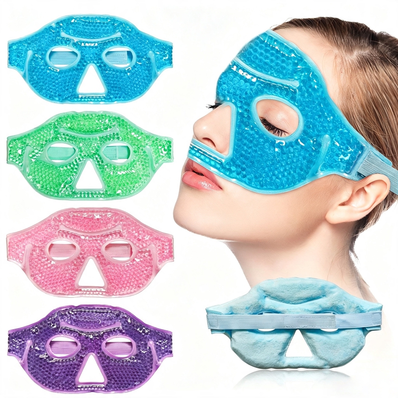 Skincare - หน้ากากเจลประคบร้อนเย็นสำหรับดวงตาและใบหน้า แบบใช้ซ้ำได้ สำหรับประคบเย็นและร้อน ช่วยดูแลผิวหน้า หน้ากากปิดตาเย็น รุ่นใหม่