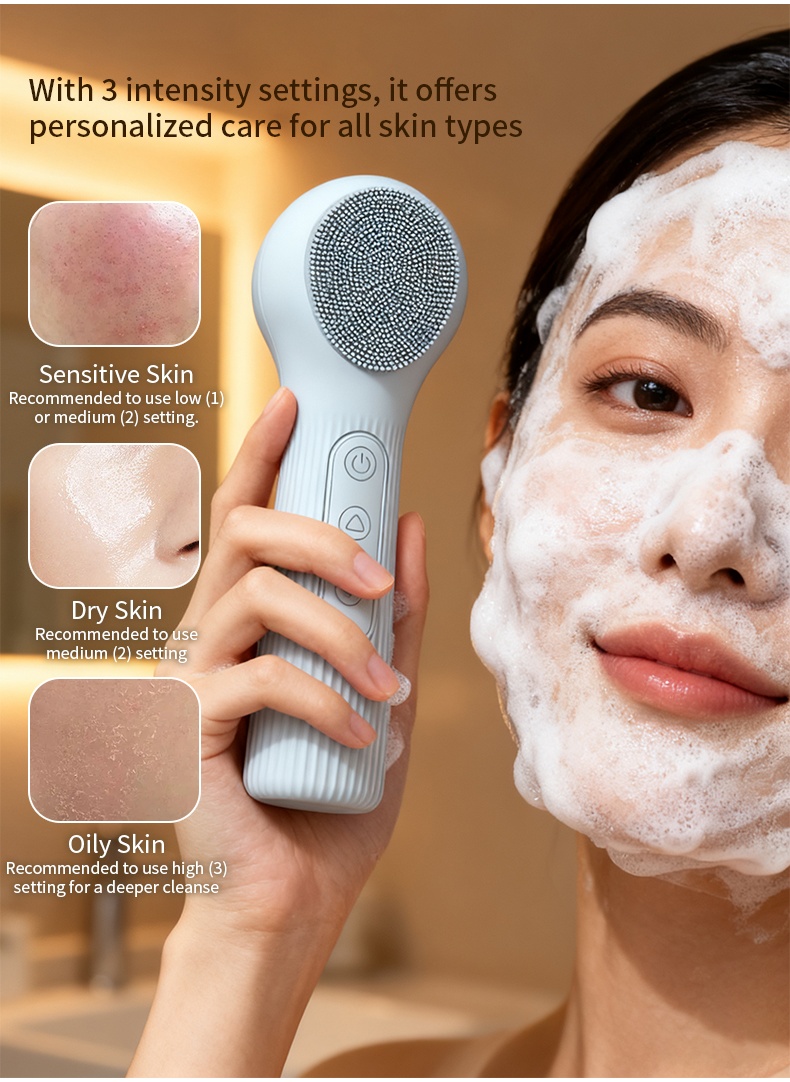 แปรงทำความสะอาดผิวหน้าซิลิโคนแ - Silicone Face Scrubber Electric บทวิจารณ์และราคา