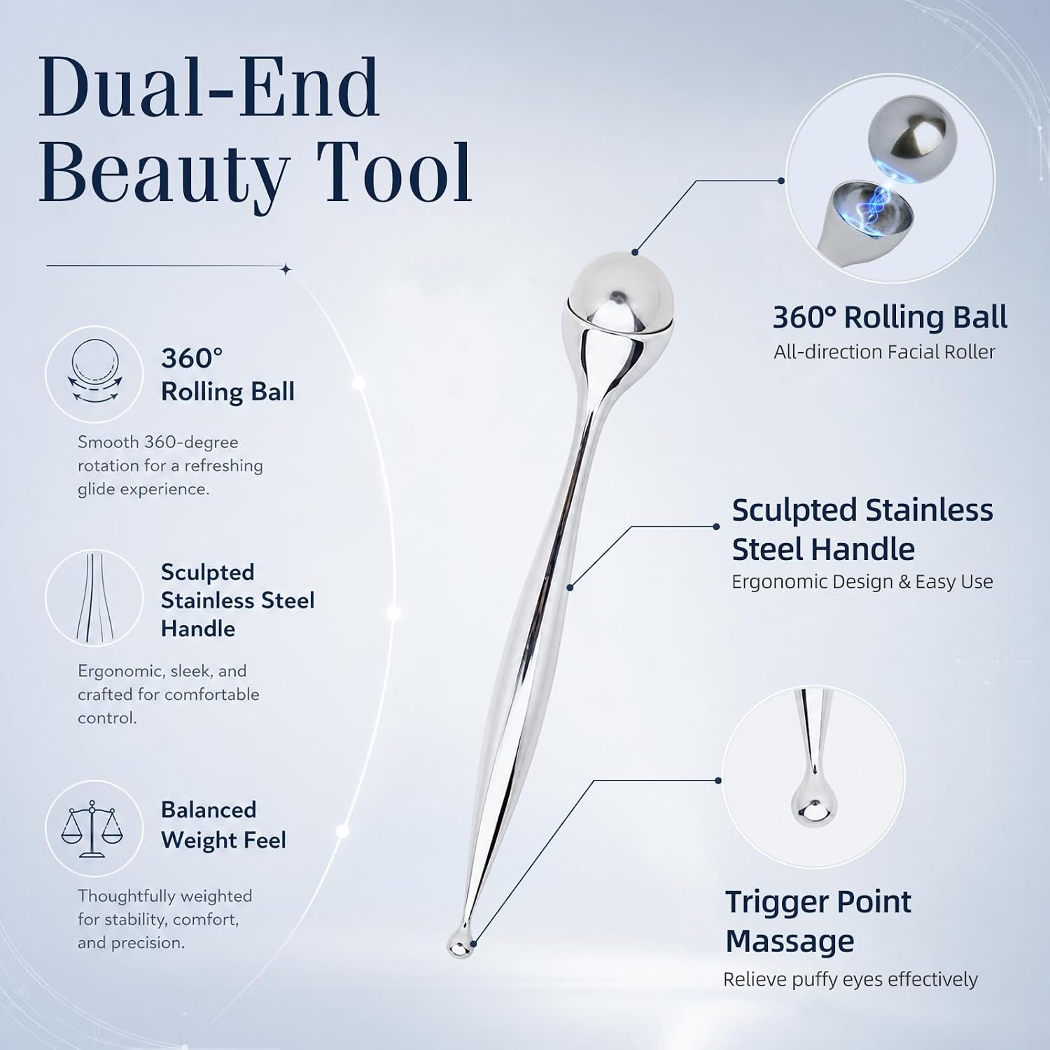ลูกกลิ้งนวดหน้าโลหะ ลูกกลิ้งนว - Face Ice Roller Puffiness บทวิจารณ์และราคา
