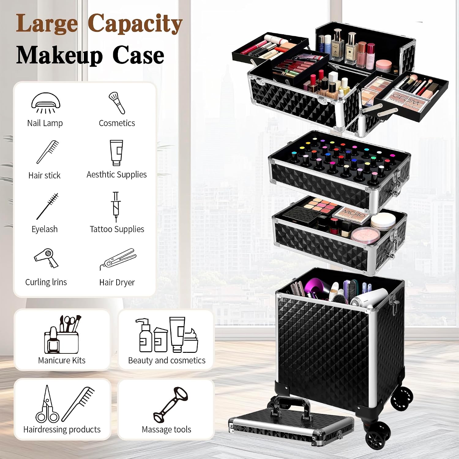 กระเป๋าเครื่องสำอางแบบมีล้อ, ก - Makeup บทวิจารณ์และราคา