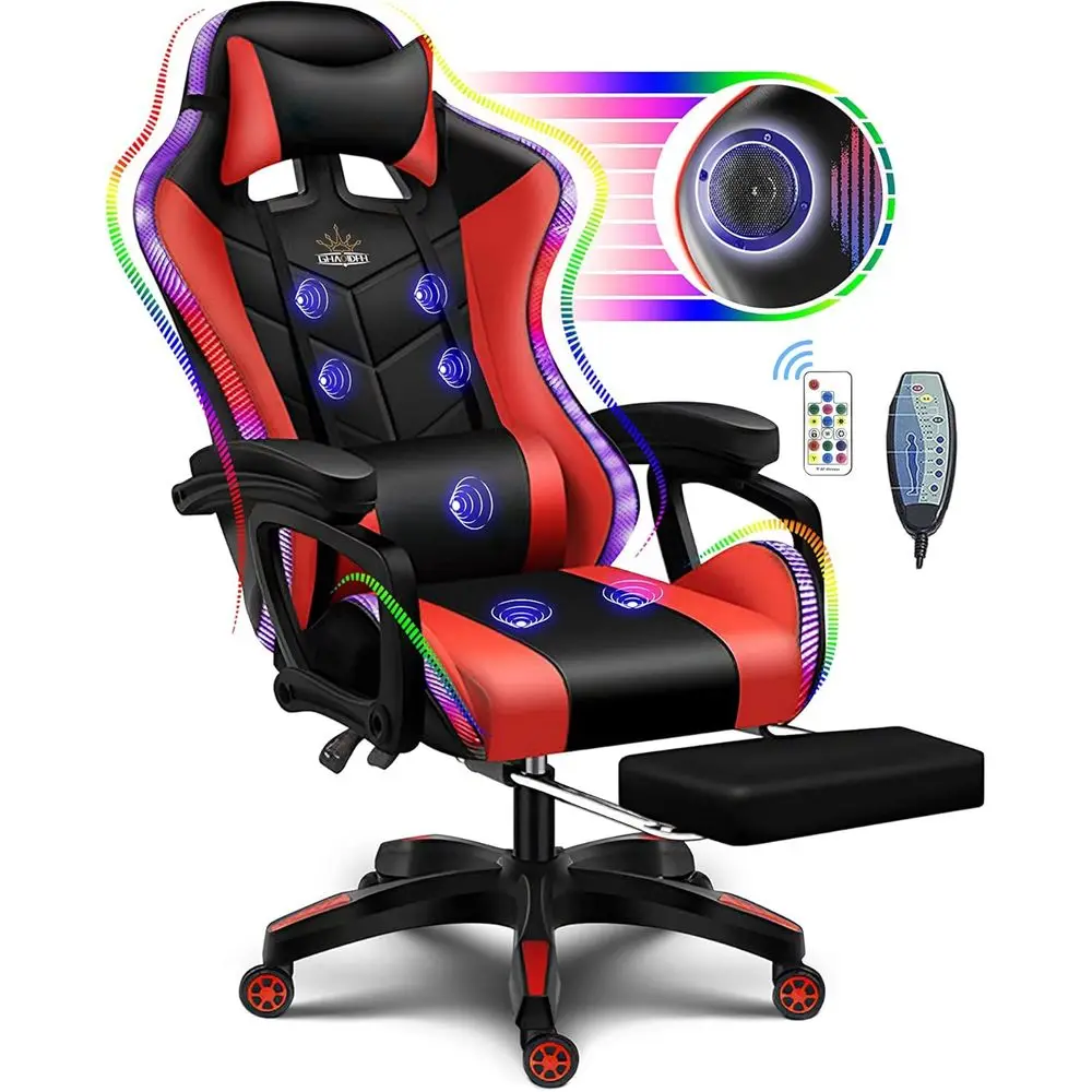 เก้าอี้เกมมิ่งพนักพิงสูงตามหลั - Massage บทวิจารณ์และราคา