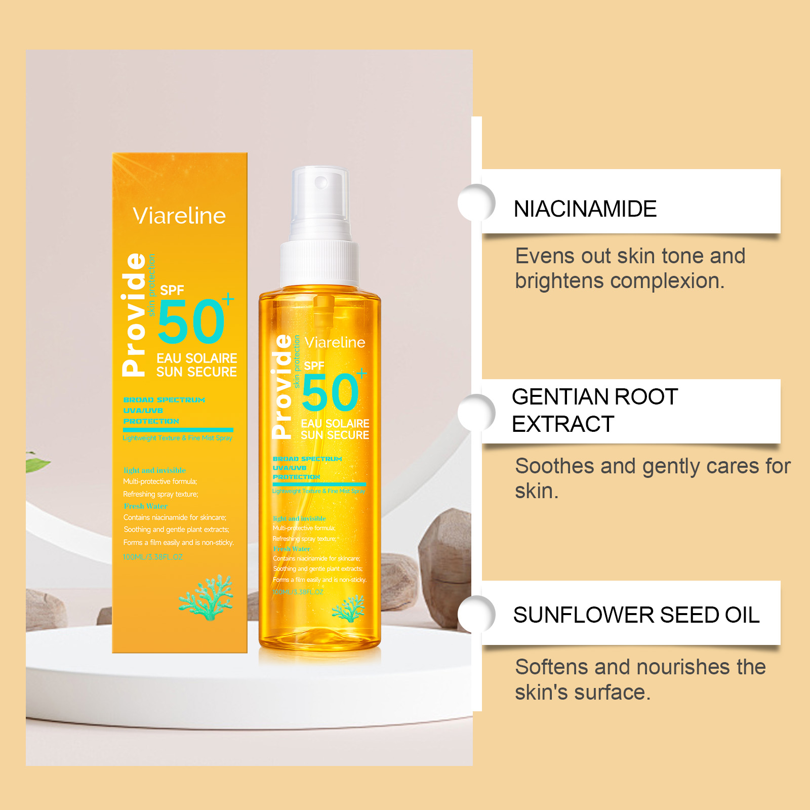 สเปรย์กันแดดแบบใส SPF 50+ สำหร - Spf 50 Waterproof Sunscreen บทวิจารณ์และราคา