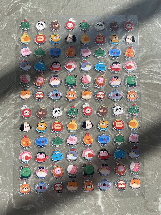 สติกเกอร์ลายการ์ตูนน่ารัก PVC  - Nail Art บทวิจารณ์และราคา