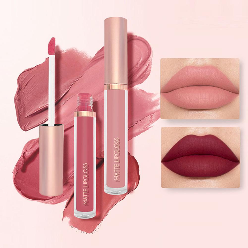3 ชิ้น/เซ็ต Nude Lip GLOSS Mat - Matte Velvet Lip Tint Long Lasting บทวิจารณ์และราคา