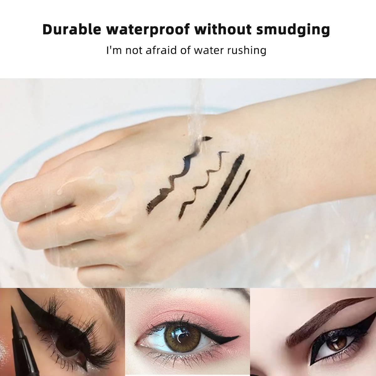 1/5 ชิ้น ปากกาอายไลเนอร์กันน้ำ - Waterproof Liquid Eyeliner Pen บทวิจารณ์และราคา