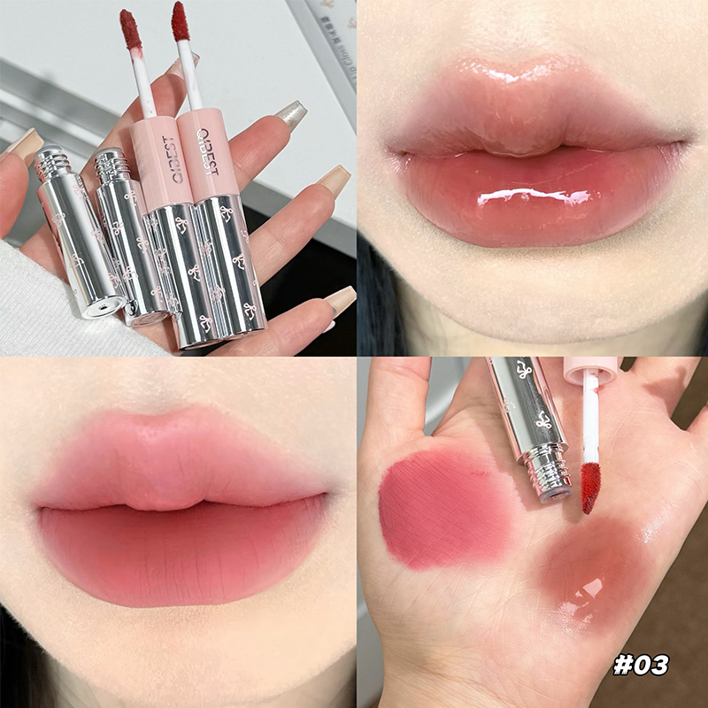 ลิปกลอส QIBEST แบบสองหัว เนื้อ - Matte Velvet Lip Tint Long Lasting บทวิจารณ์และราคา