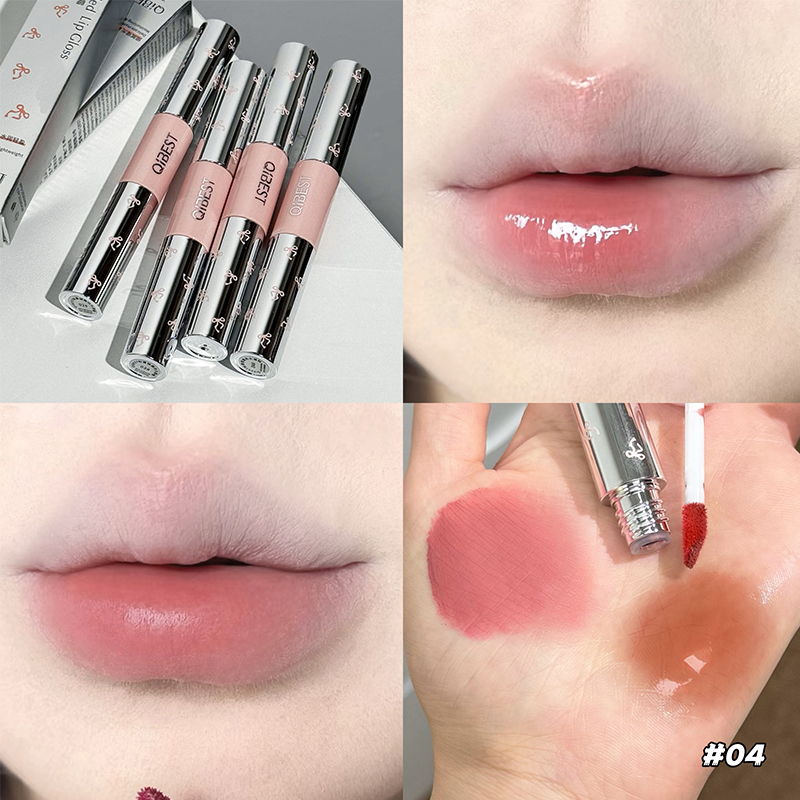 ลิปกลอส QIBEST แบบสองหัว เนื้อ - Matte Velvet Lip Tint Long Lasting บทวิจารณ์และราคา