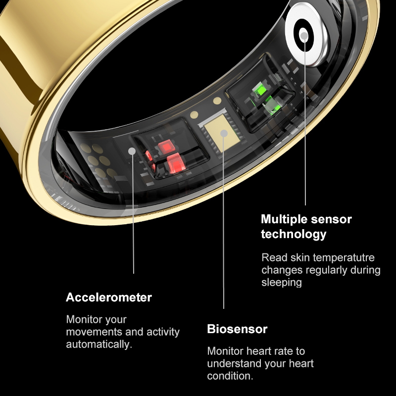 R09 สมาร์ทแหวนผู้ชายผู้หญิงพร้ - Health Monitors บทวิจารณ์และราคา