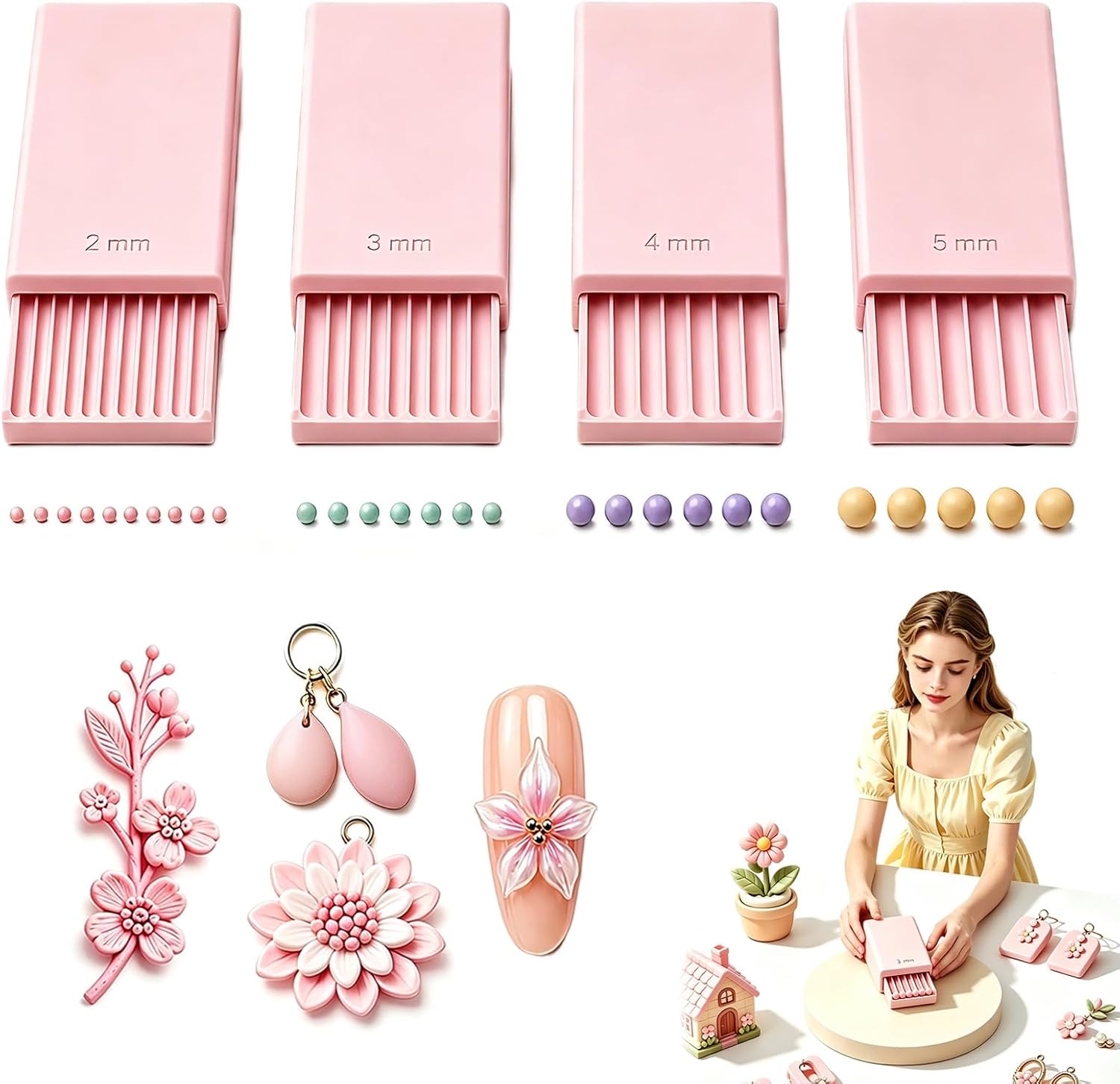 เครื่องมือทำลูกบอลเจล 3D สำหรั - Nail Art บทวิจารณ์และราคา
