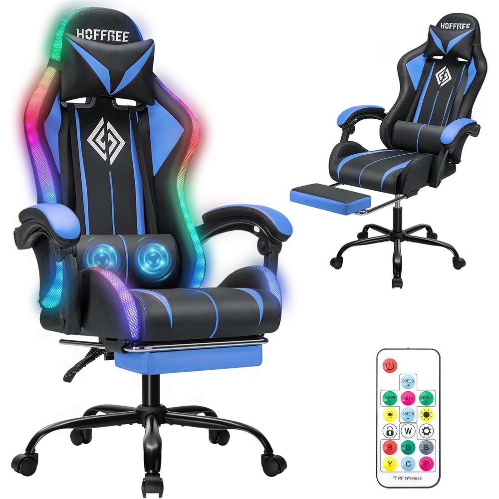 เก้าอี้เกมมิ่ง LED พร้อมไฟ RGB - Massage บทวิจารณ์และราคา