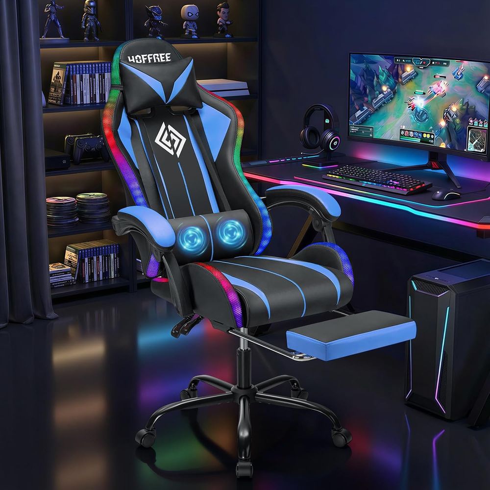 เก้าอี้เกมมิ่ง LED พร้อมไฟ RGB - Massage บทวิจารณ์และราคา