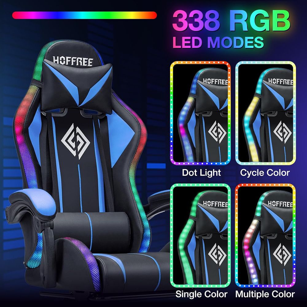 เก้าอี้เกมมิ่ง LED พร้อมไฟ RGB - Massage บทวิจารณ์และราคา